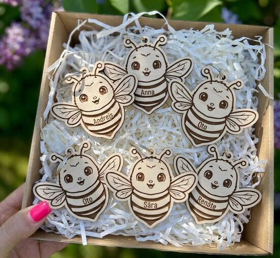 Personalizēti koka atslēgu piekariņi